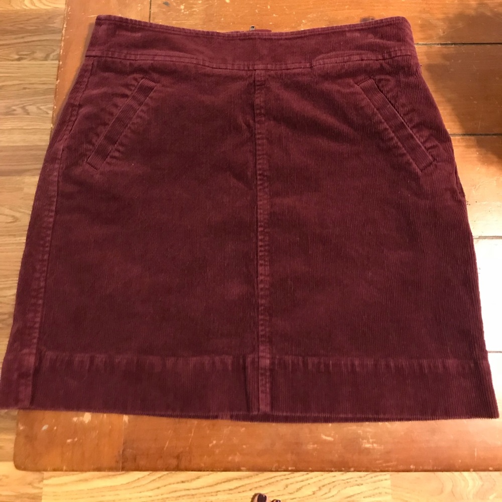 Anne Taylor’s LOFT Burgundy corduroy skirt